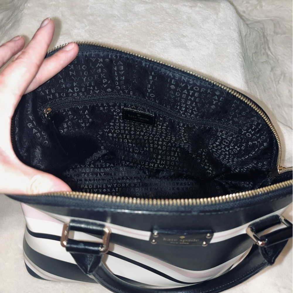 ♠️ Kate Spade • Carli Grove Street Striped Satchel Handbag - Picture 7 of 14